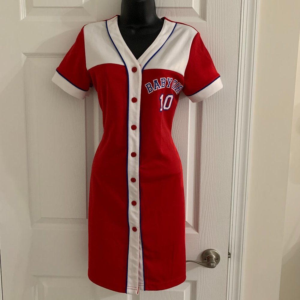 Temptations Women´s Red Baby Girl Dress, Size M